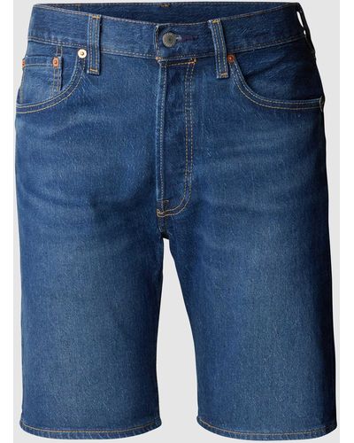 Levi's Korte Jeans Met Logodetails - Blauw