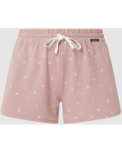SKINY Pyjama-Hose mit Stern-Prints Modell 'Night In' - Pink