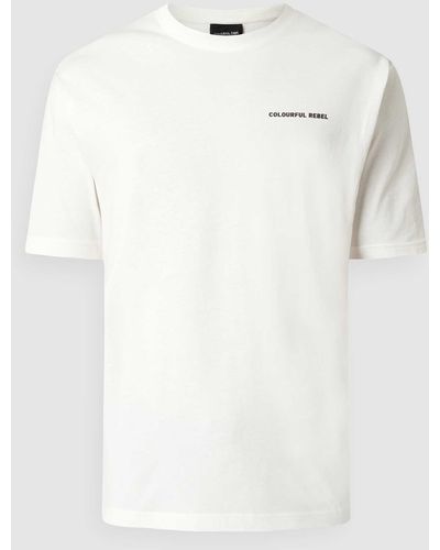 Colourful Rebel Oversized T-Shirt aus Bio-Baumwolle - Weiß