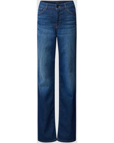 Marc Cain Bootcut Jeans Met Labeldetails - Blauw