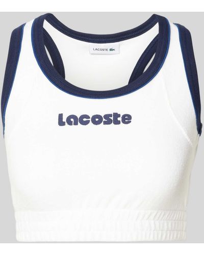 Lacoste Bralette Met Labelstitching - Blauw