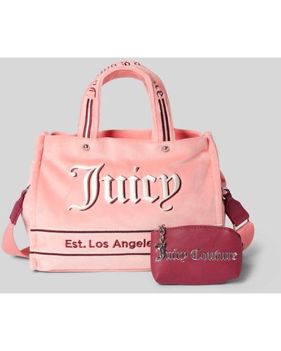 Juicy Couture Handtas Met Labelstitching - Roze