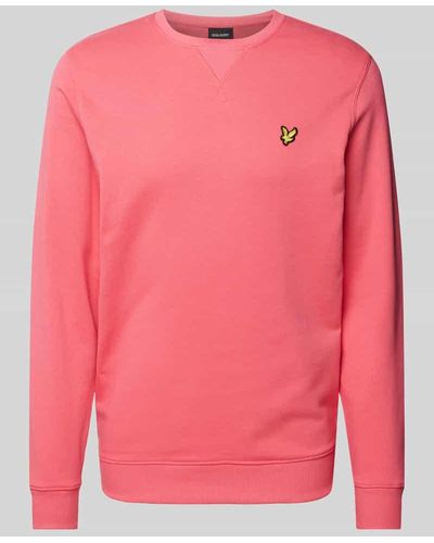 Lyle & Scott Sweatshirt mit Logo-Stitching - Pink