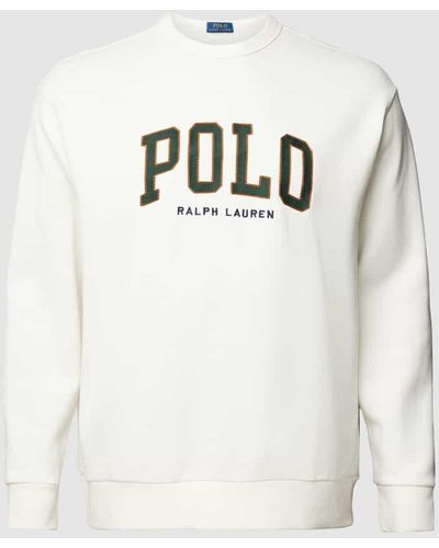 Ralph Lauren PLUS SIZE Sweatshirt mit Label-Print - Grau