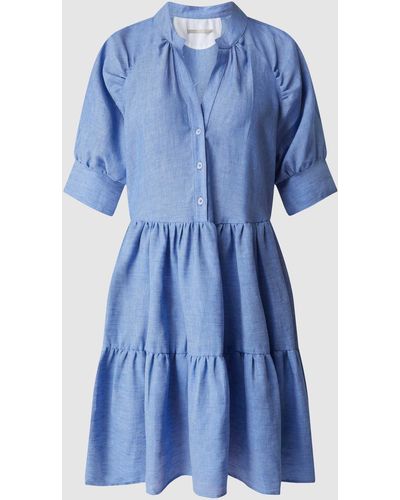 The Mercer N.Y. Kleid aus Leinen - Blau