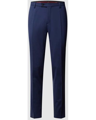 CLUB of GENTS Slim Fit Anzughose aus Jersey Modell 'Cedric' - Blau