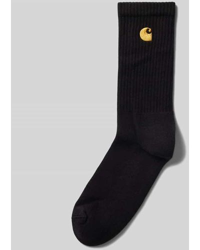 Carhartt Socken mit Label-Stitching - Schwarz