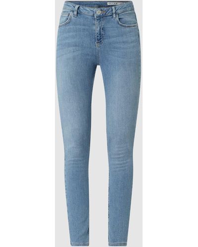 Review High Waist Jeans mit Stretch-Anteil - Blau