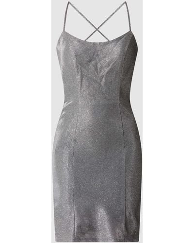 Luxuar Cocktailkleid mit Glitter-Effekt - Grau