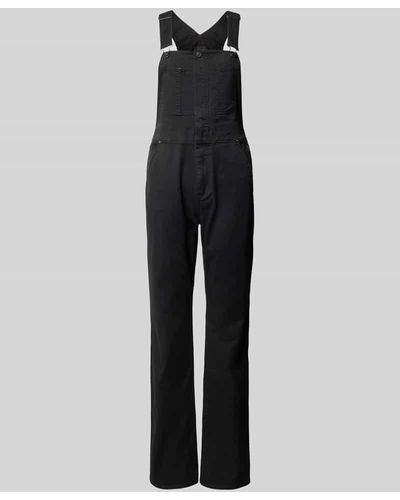 G-Star RAW Slim Fit Latzhose mit Hammerschlaufe Modell 'Dungaree' - Schwarz