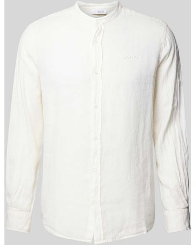 Mazine Slim Fit Freizeithemd aus Leinen Modell 'Altona' - Weiß