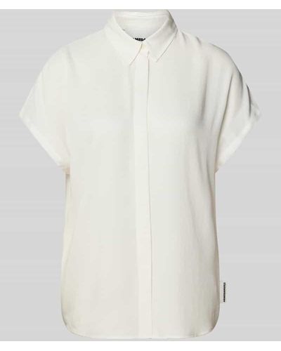 ARMEDANGELS Bluse mit Kentkragen Modell 'LARISAANA' - Weiß