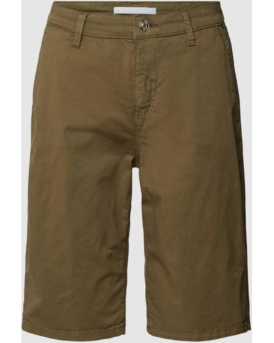 M·a·c Chino-Shorts mit Allover-Print - Grün