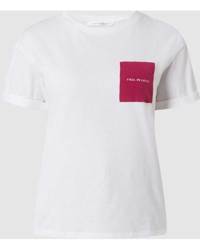 Joseph Janard T-Shirt mit Flockprint - Pink