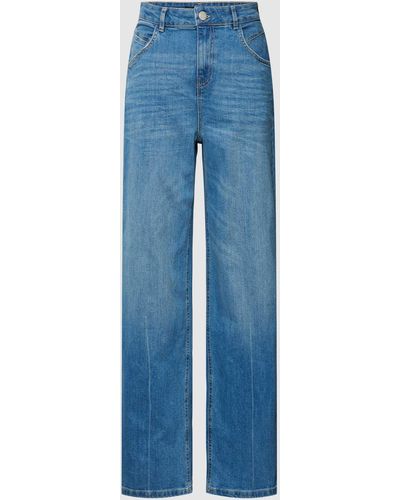 Opus Jeans Met Labelpatch - Blauw
