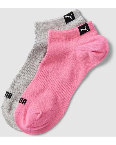 PUMA Sneakersocken mit Label-Details im 2er-Pack - Pink