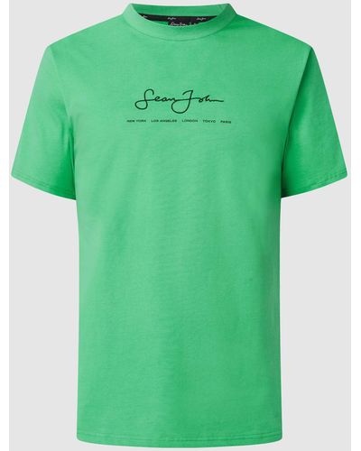 Sean John T-shirt Met Logo - Groen
