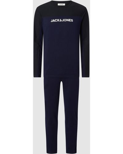 Jack & Jones Loungewear In Een Set, Model 'smith' - Blauw
