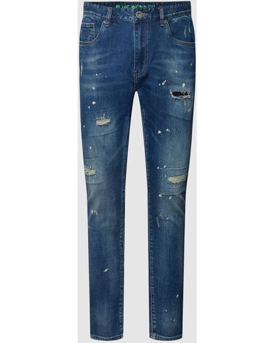 Blue Monkey Jeans im 5-Pocket-Design Modell 'Lenn' - Blau