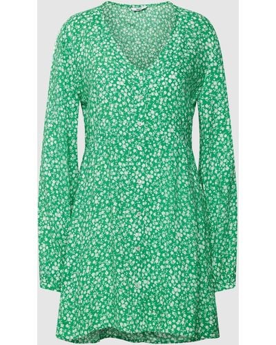 ONLY Mini-jurk Met All-over Bloemenmotief - Groen