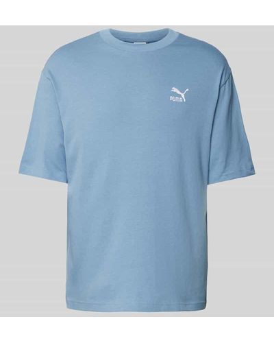 PUMA T-Shirt mit Label-Stitching Modell 'BETTER CLASSICS' - Blau