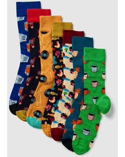 Happy Socks Socken im 7er-Pack Modell '7-Pack 7 Days A Week Sock' - Grün