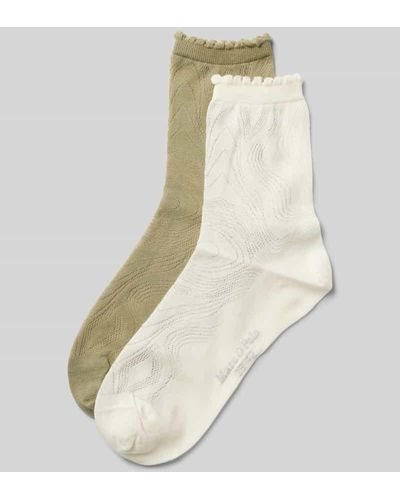 Marc O' Polo Socken in unifarbenem Design im 2er-Pack - Weiß
