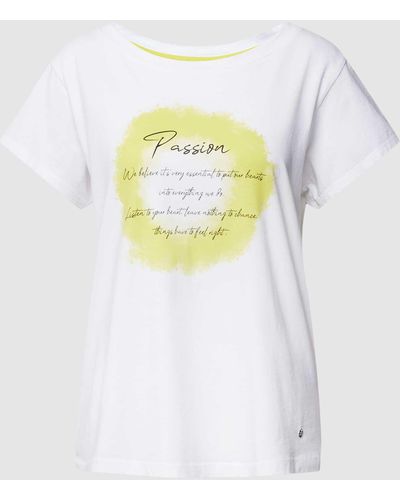 Mos Mosh T-Shirt mit Statement-Print Modell 'Misty' - Weiß