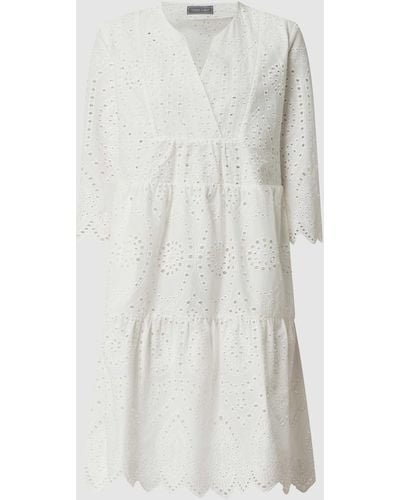 White Label Jurk Van Broderie Anglaise - Wit