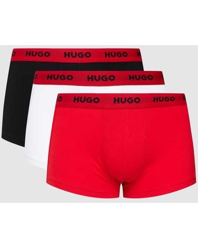 HUGO Trunks mit Logo-Bund - Rot
