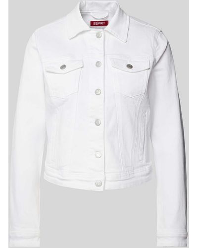 Esprit Jeansjacke mit aufgesetzten Brusttaschen - Weiß