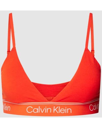 Calvin Klein Bralette mit elastischem Logo-Bund - Rot