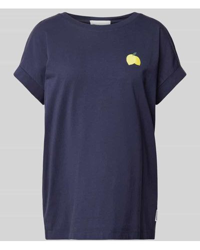 ARMEDANGELS T-Shirt mit Motiv-Print Modell 'IDAARA' - Blau