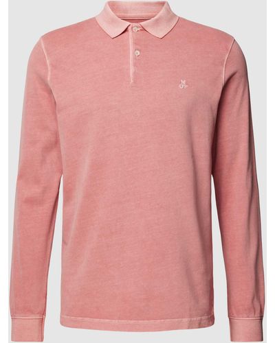 Marc O' Polo Poloshirt Met Labelstitching - Roze