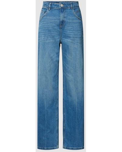 Opus Jeans mit Label-Patch Modell 'Miberta' - Blau