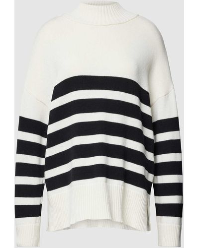 ONLY Oversized Strickpullover mit Turtleneck Modell 'SAGA' - Schwarz