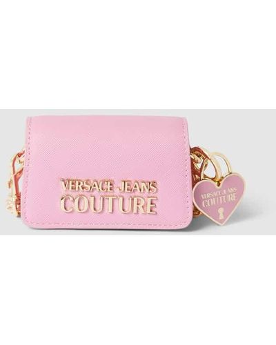 Versace Jeans Couture Clutch mit Label-Details - Pink
