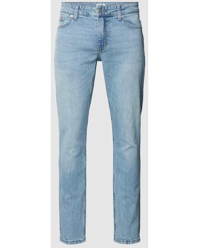 Only & Sons Slim Fit Jeans im 5-Pocket-Design Modell 'LOOM' - Blau