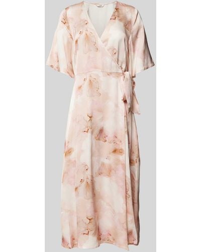 Mbym Wickelkleid mit Allover-Muster Modell 'Ladonna' - Pink