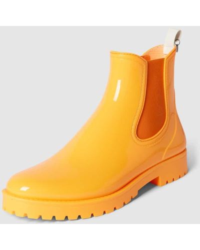 Marc Cain Bags & Shoes Chelsea Boots mit Label-Detail - Orange