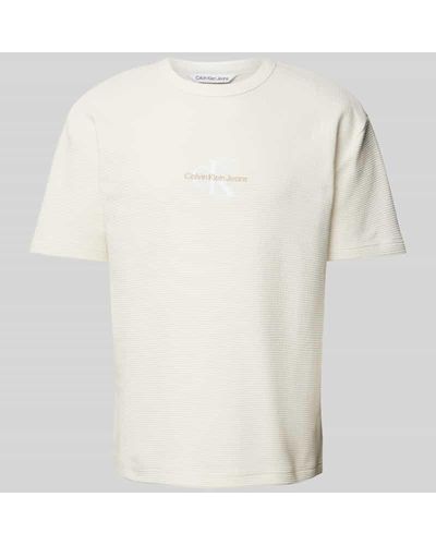 Calvin Klein T-Shirt mit Rundhalsausschnitt - Weiß