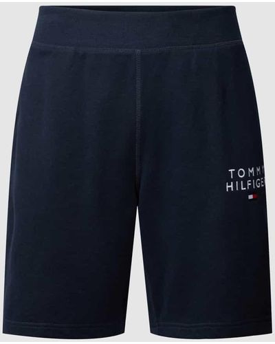 Tommy Hilfiger Sweatshorts mit seitlichen Eingrifftaschen - Blau