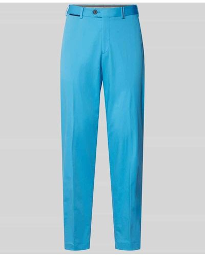 Hiltl Slim Fit Hose mit Bügelfalten Modell 'PEAKER' - Blau