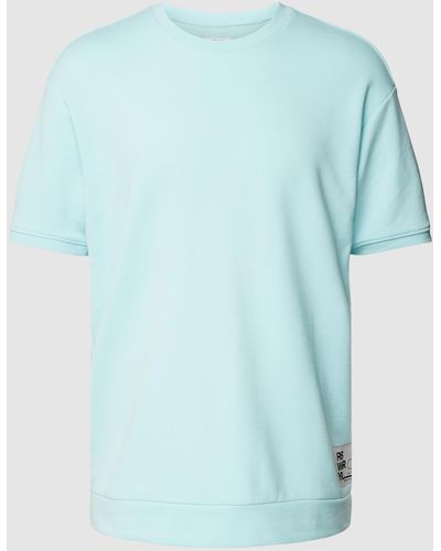 Qs By S.oliver T-Shirt mit Rundhalsausschnitt - Blau