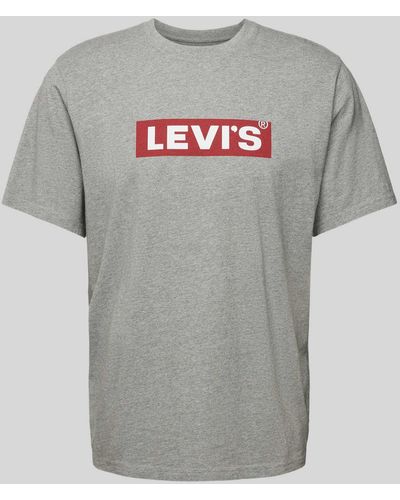 Levi's T-Shirt mit Logo-Print - Grau
