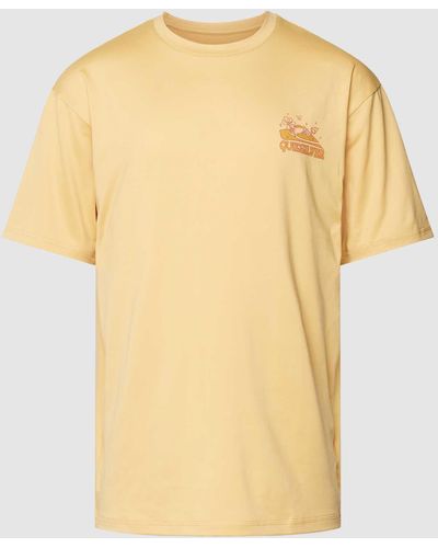 Quiksilver T-shirt Met Motiefprint - Geel