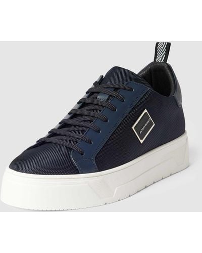Antony Morato Sneakers Met Logodetail - Blauw