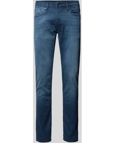 Cars Jeans Slim Fit Jeans Met Labeldetail - Blauw
