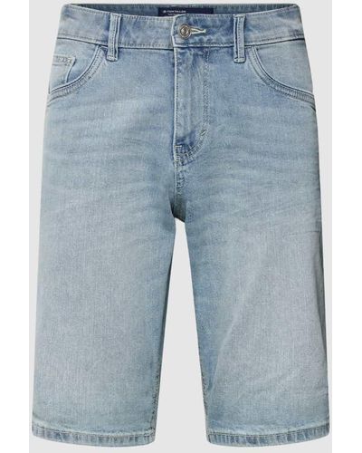 Tom Tailor Jeansshorts im 5-Pocket-Design Modell 'Josh' - Blau