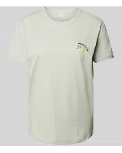 Jake*s T-Shirt mit Statement-Stitching - Mehrfarbig